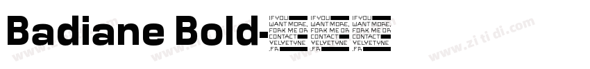 Badiane Bold字体转换